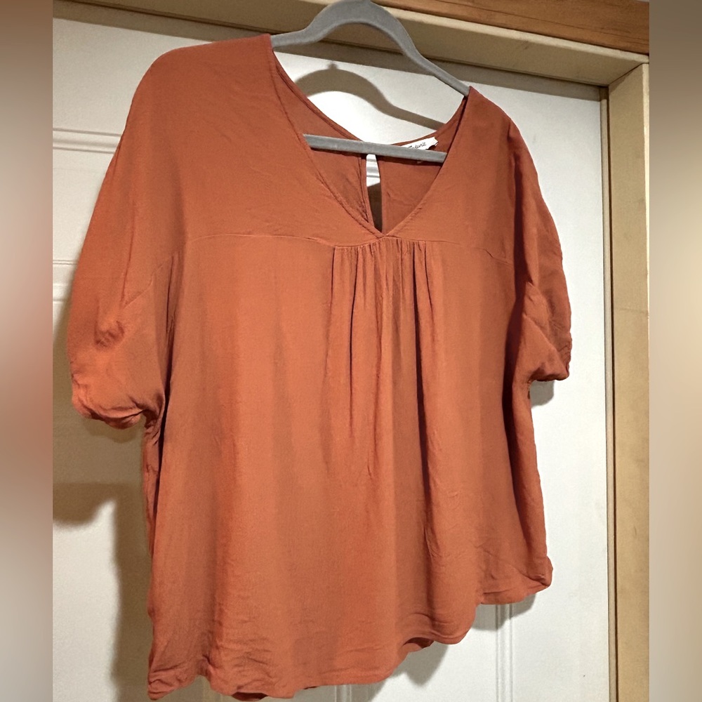 Madewell Rhyme Top in Burnt Orange